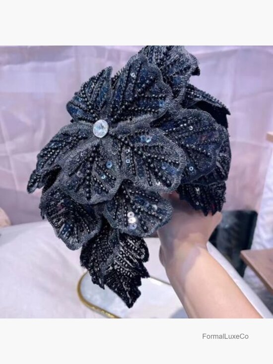 Vintage Fascinator Headpiece with Sparkling Beads for Weddings & Parties
